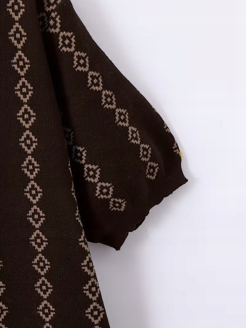 Męska Koszulka Polo V-Neck Wakacyjny Dzianinowy Casual - Old Money