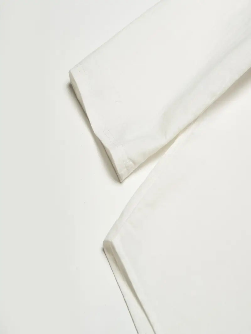 Męska Bawełniana Koszula Vintage z Długim Rękawem - Old Money