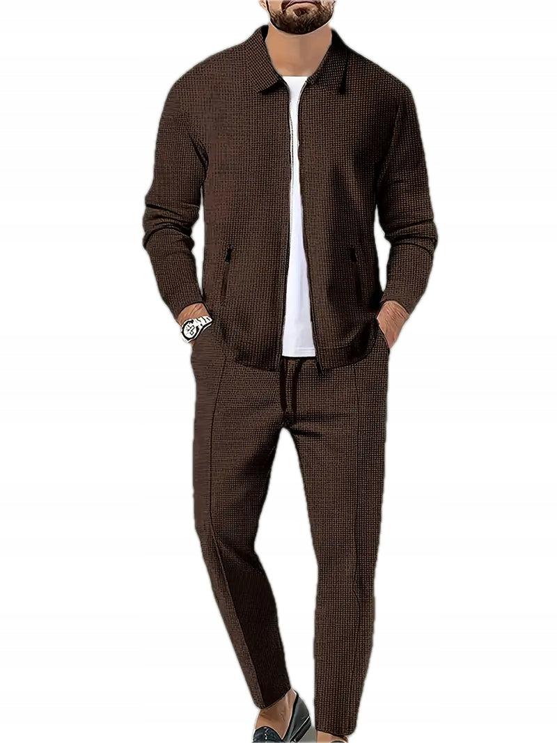 Komplet Męski Bluza + Spodnie na Zamek - Old Money