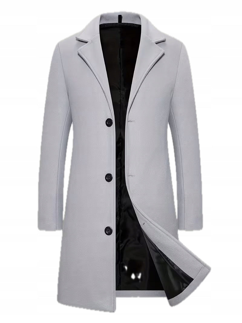 Męski Płaszcz Jednorzędowy