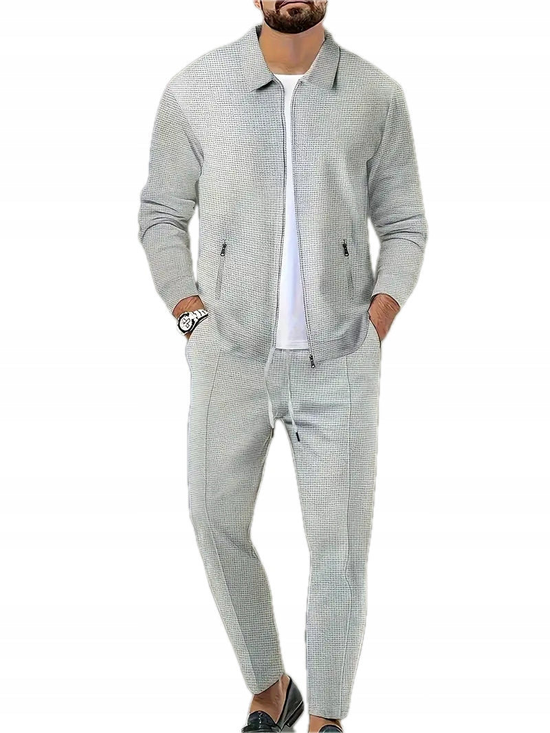 Komplet Męski Bluza + Spodnie na Zamek - Old Money