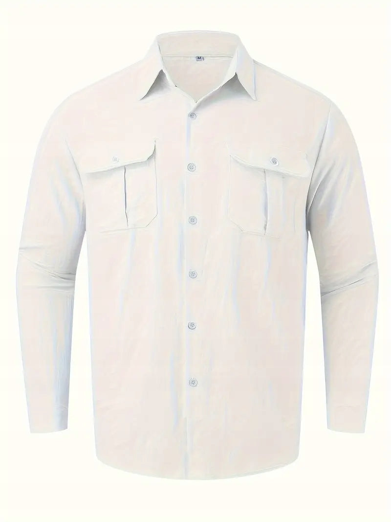 Męska Koszula Formalna i Casual z Długim Rękawem - Old Money