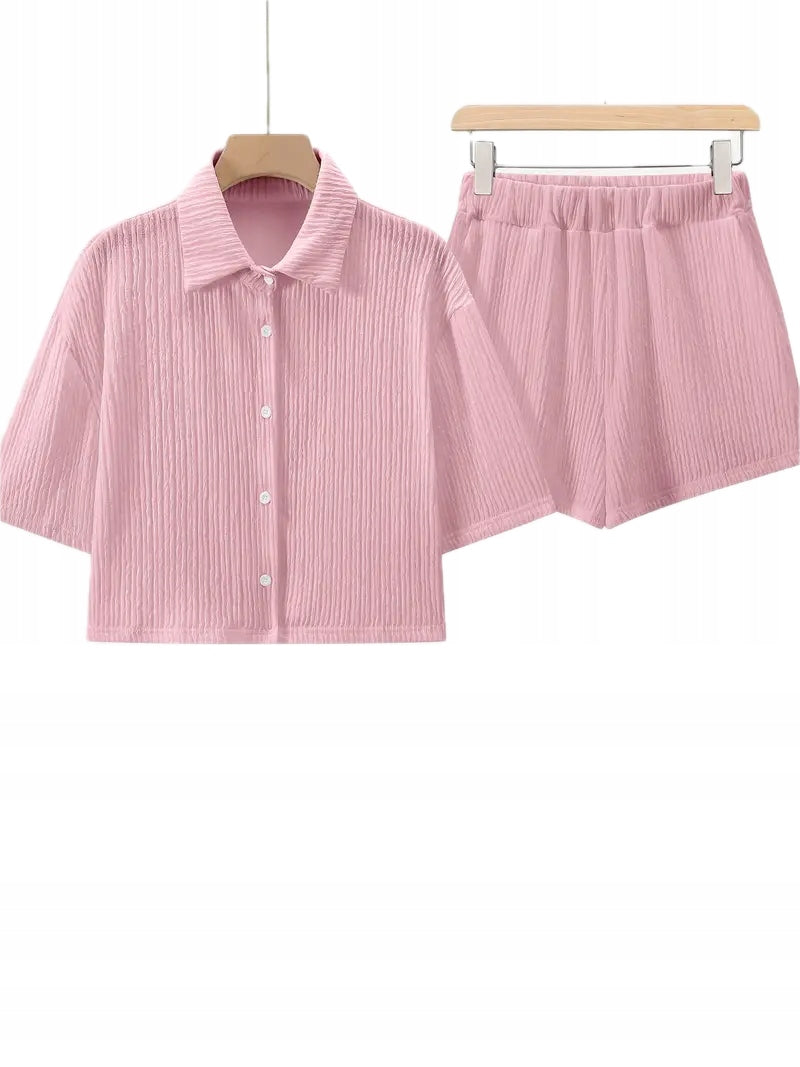 Zestaw Damski Letni Top + Szorty - Old Money