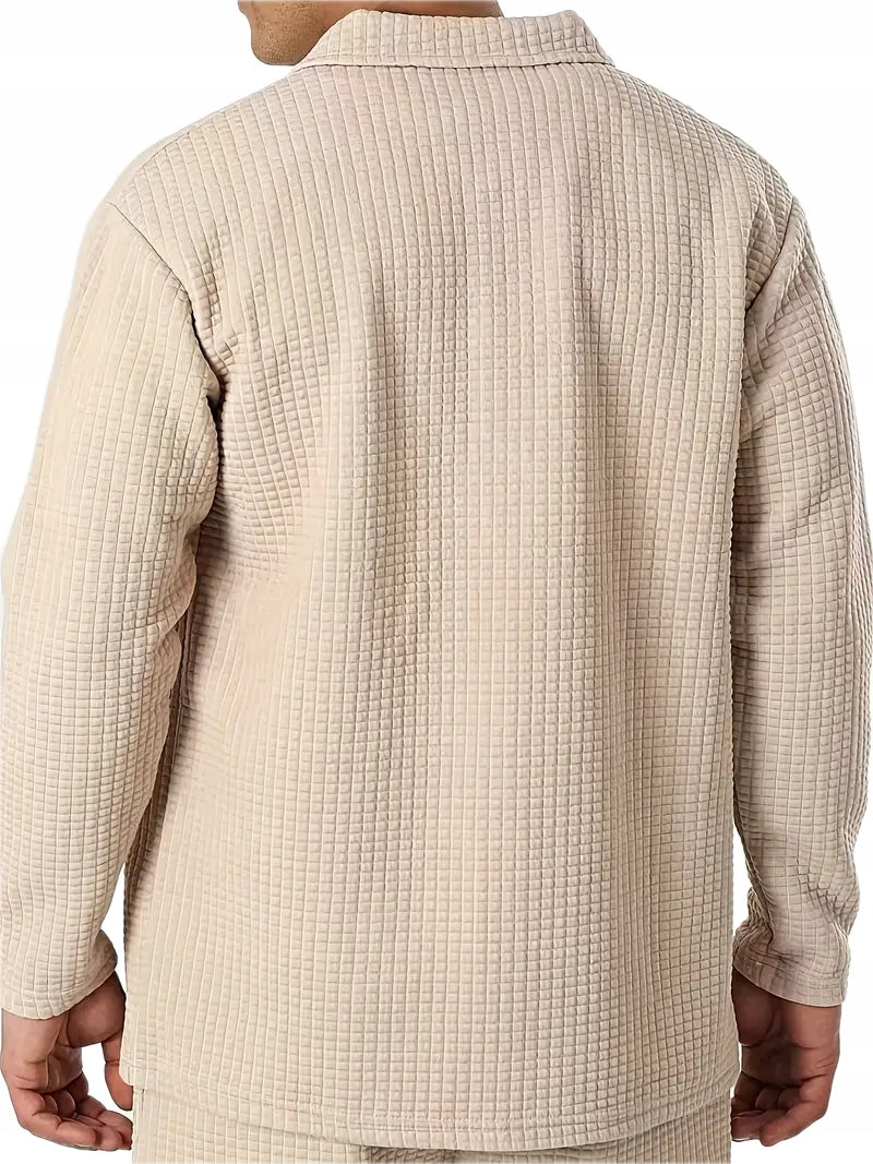 Męski Zestaw Koszula i Spodnie Casual - Old Money