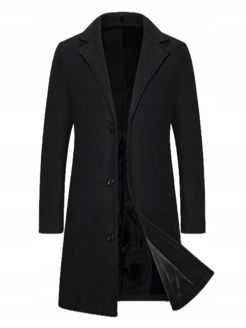 Męski Płaszcz Jednorzędowy