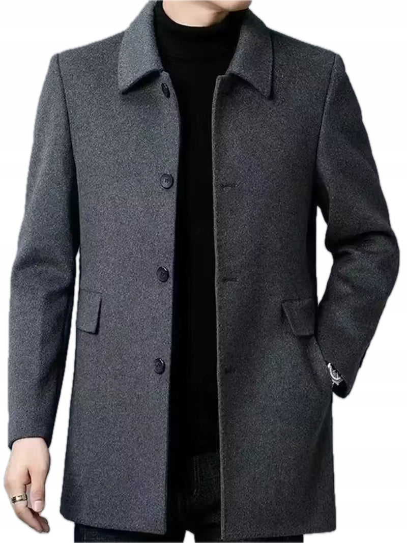 Męski Krótki Płaszcz