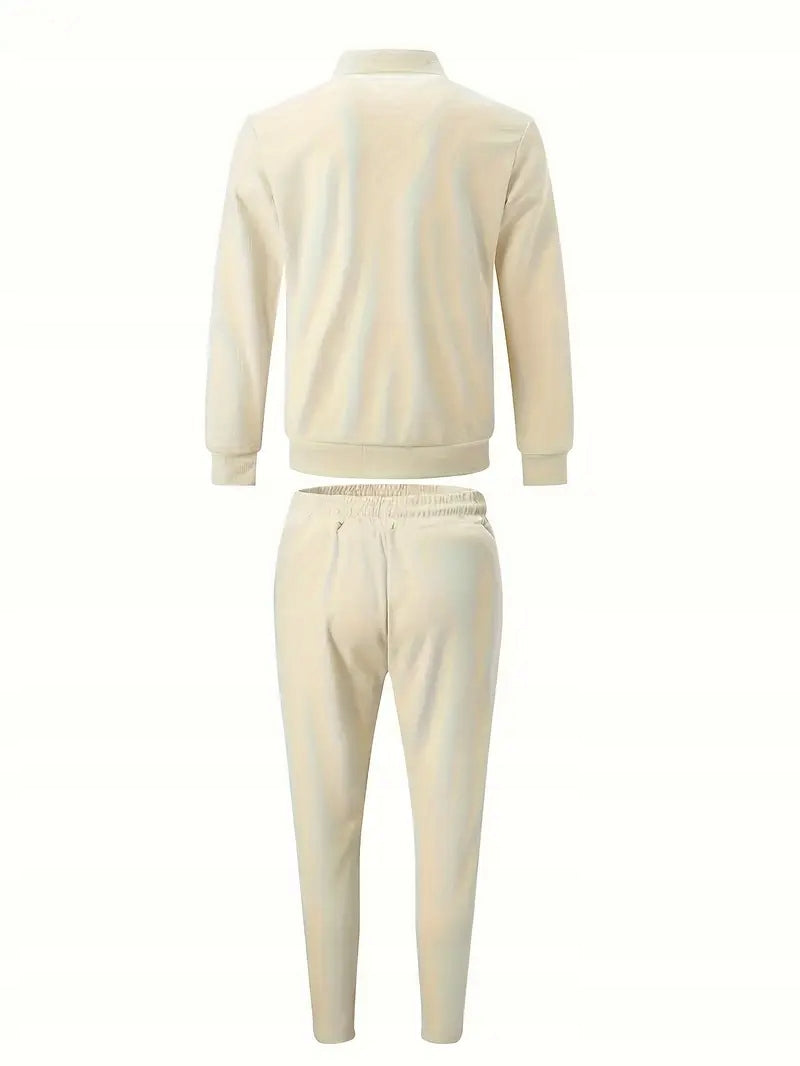 Komplet Męski Bluza + Spodnie na Zamek - Old Money