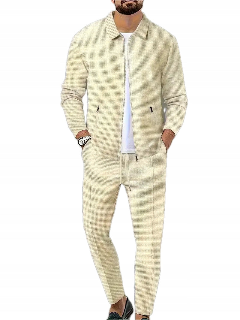 Komplet Męski Bluza + Spodnie na Zamek - Old Money