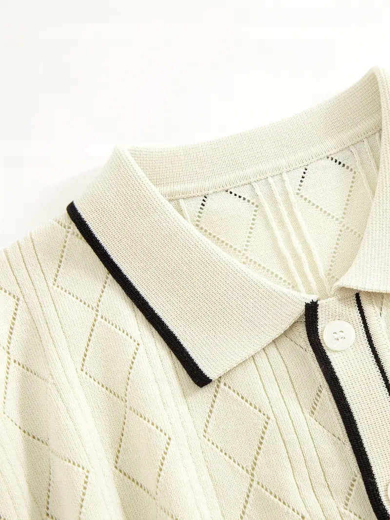 Męska Koszula Polo Vintage Dzianina - Old Money