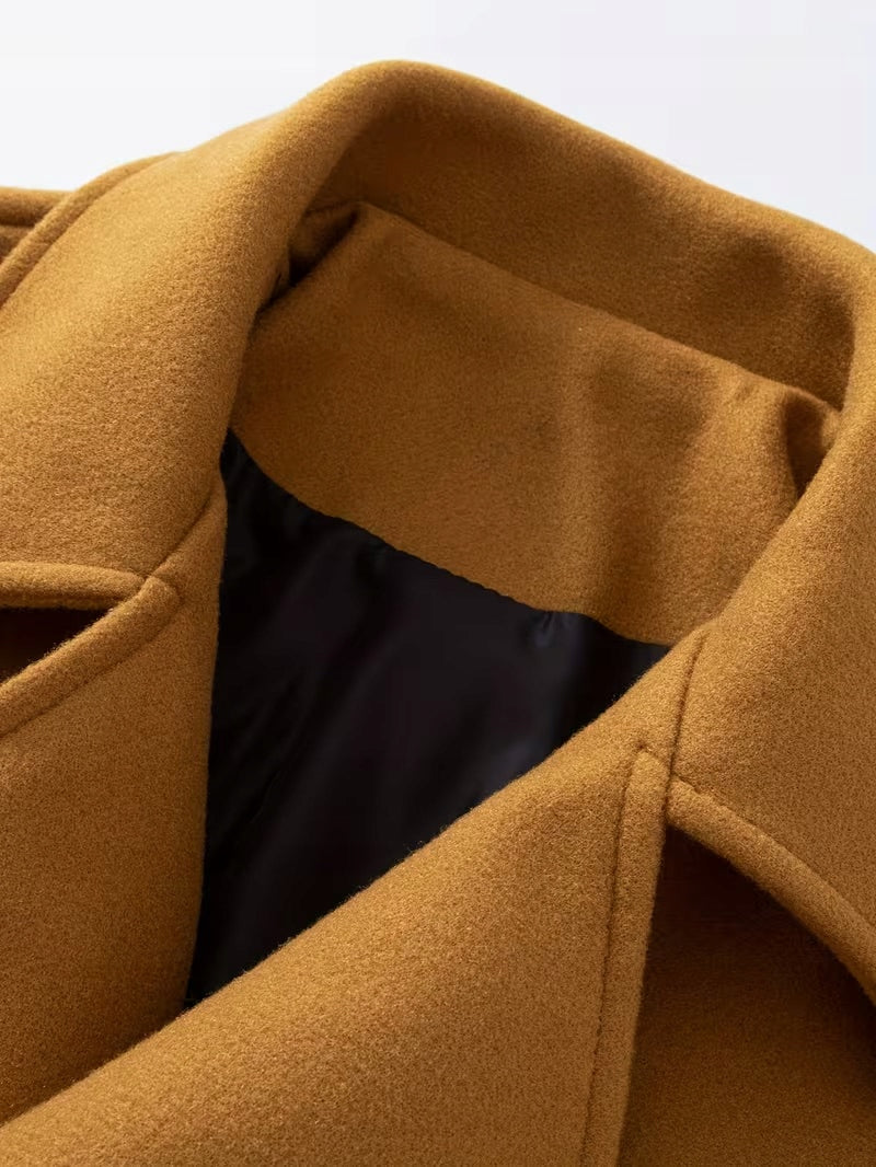 Męski Płaszcz Dwurzędowy