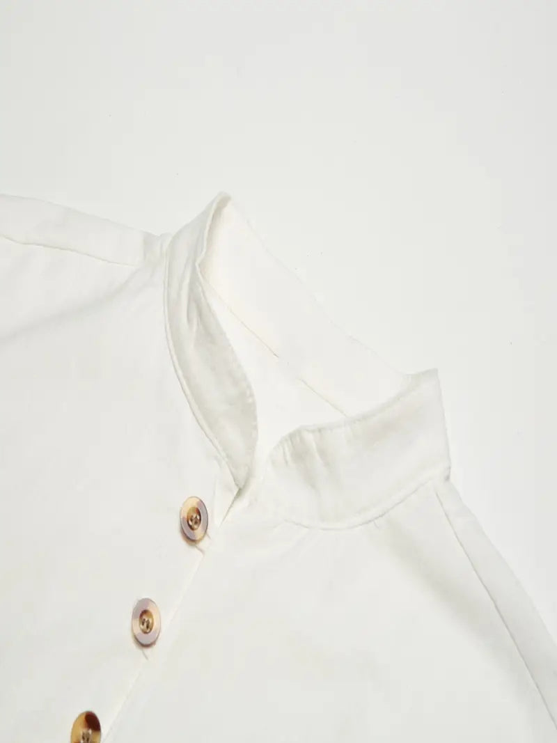 Męska Bawełniana Koszula Vintage z Długim Rękawem - Old Money