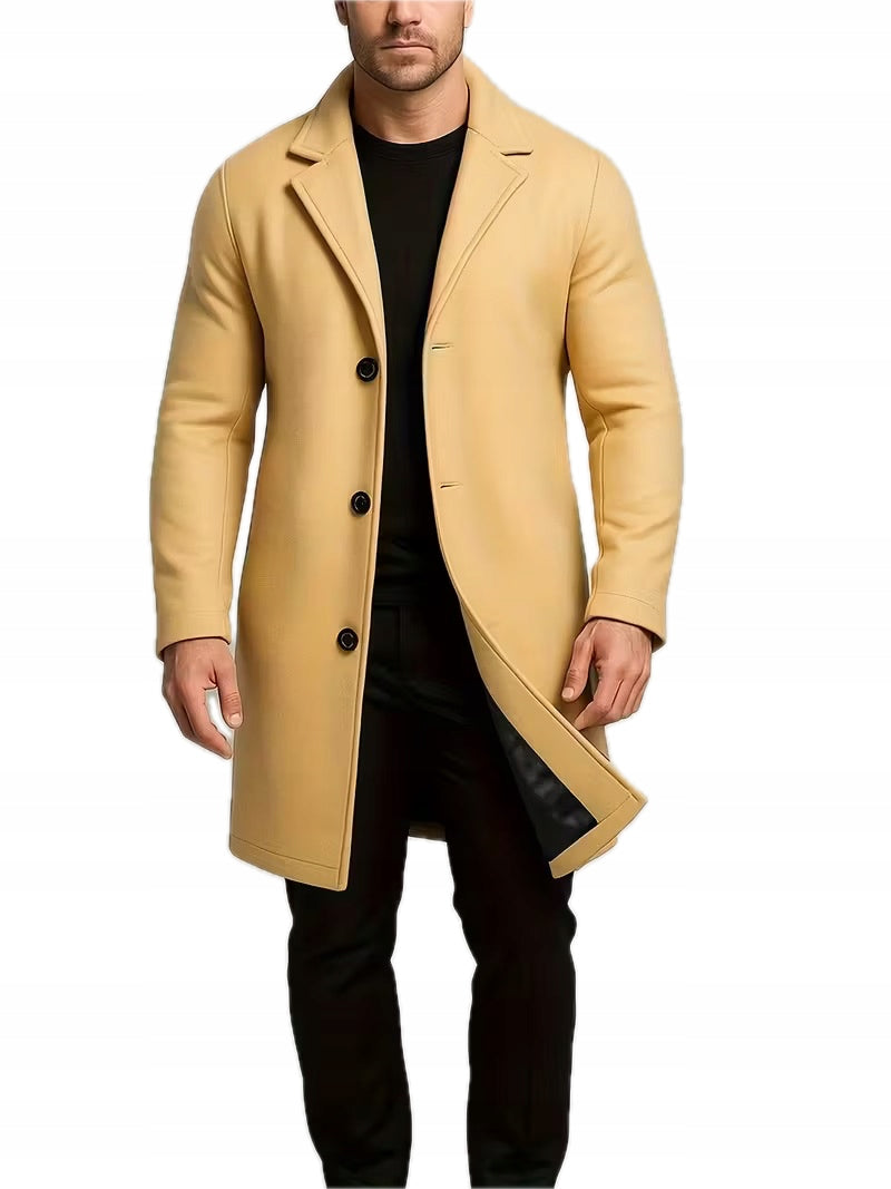 Męski Płaszcz Jednorzędowy