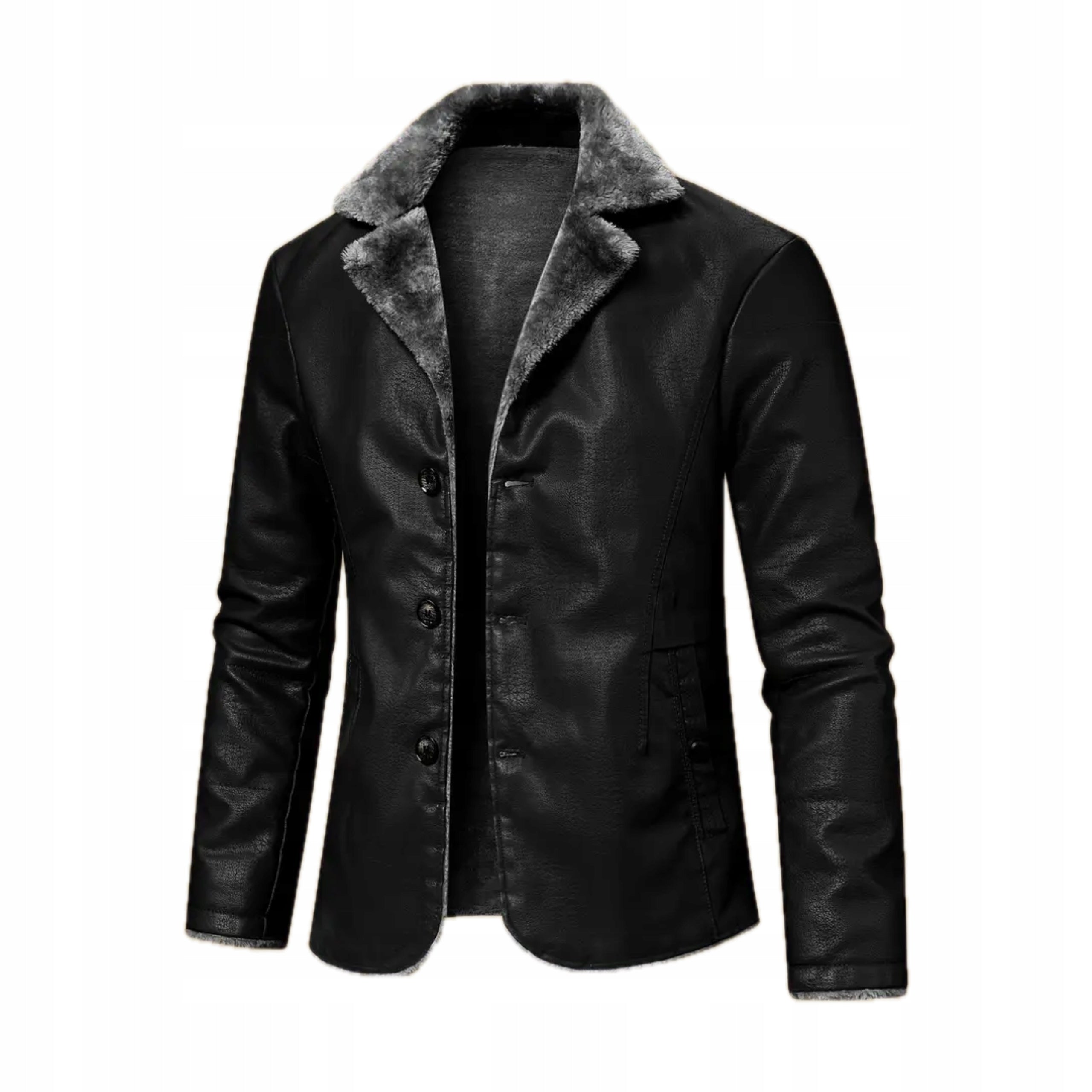 Męska Kurtka Pilotka Old Money – Klasyczna Męska Kurtka z Futrem