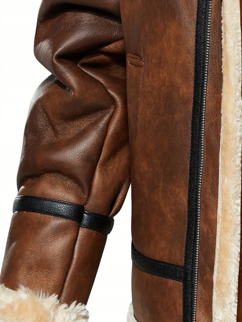 Męska Kurtka Zimowa Pilotka z Barankiem – Old Money