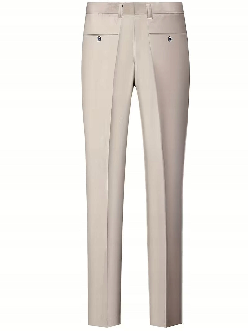 Męski Elegancki Garnitur Dwurzędowy z Wiskozą - Old Money