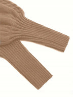 Damski Sweter z Półgolfem Geometryczny - Old Money