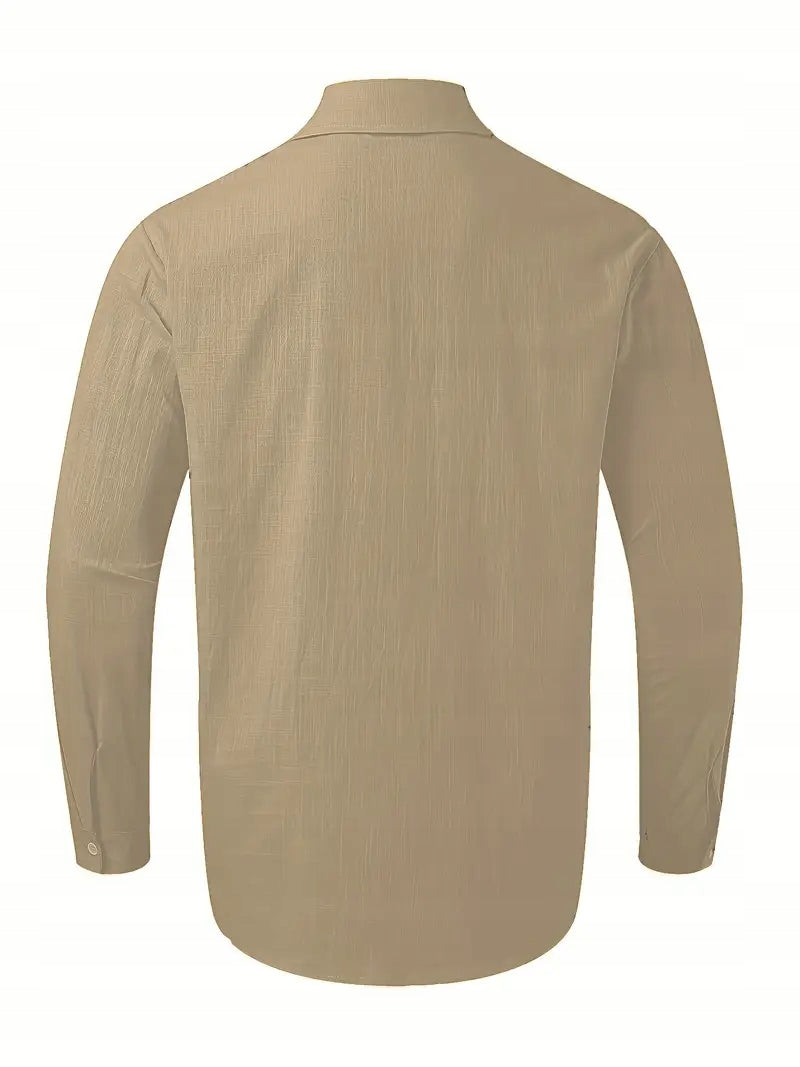 Męska Koszula Formalna i Casual z Długim Rękawem - Old Money