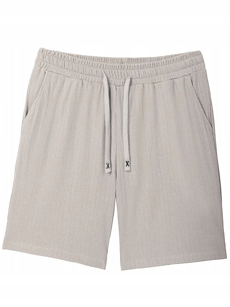 Męski Letni Zestaw Polo z Quarter Zipem i Szorty - Old Money