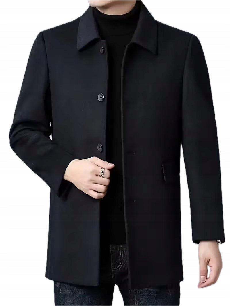 Męski Krótki Płaszcz