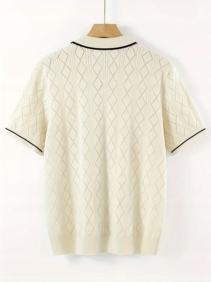 Męska Koszula Polo Vintage Dzianina - Old Money