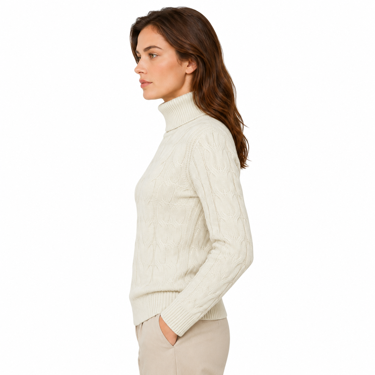 Damski Sweter z Golfem Aura