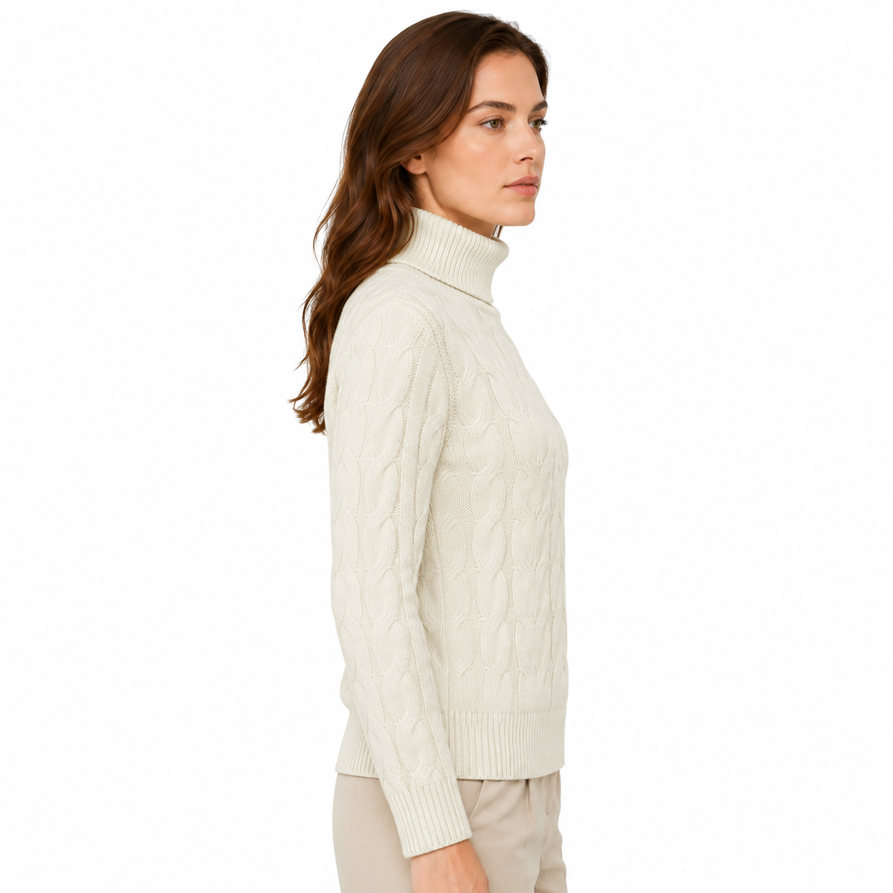 Damski Sweter z Golfem Aura