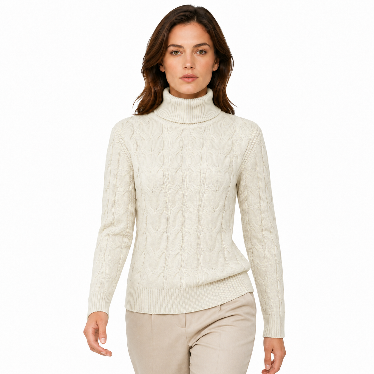 Damski Sweter z Golfem Aura
