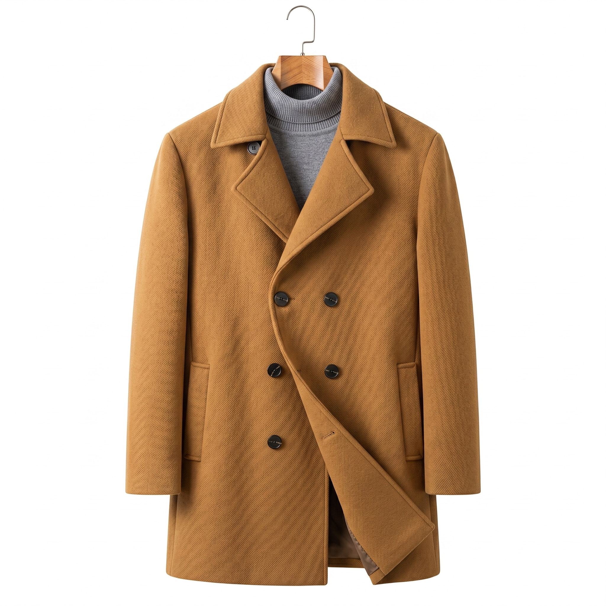 Męski Płaszcz Dwurzędowy Bruno