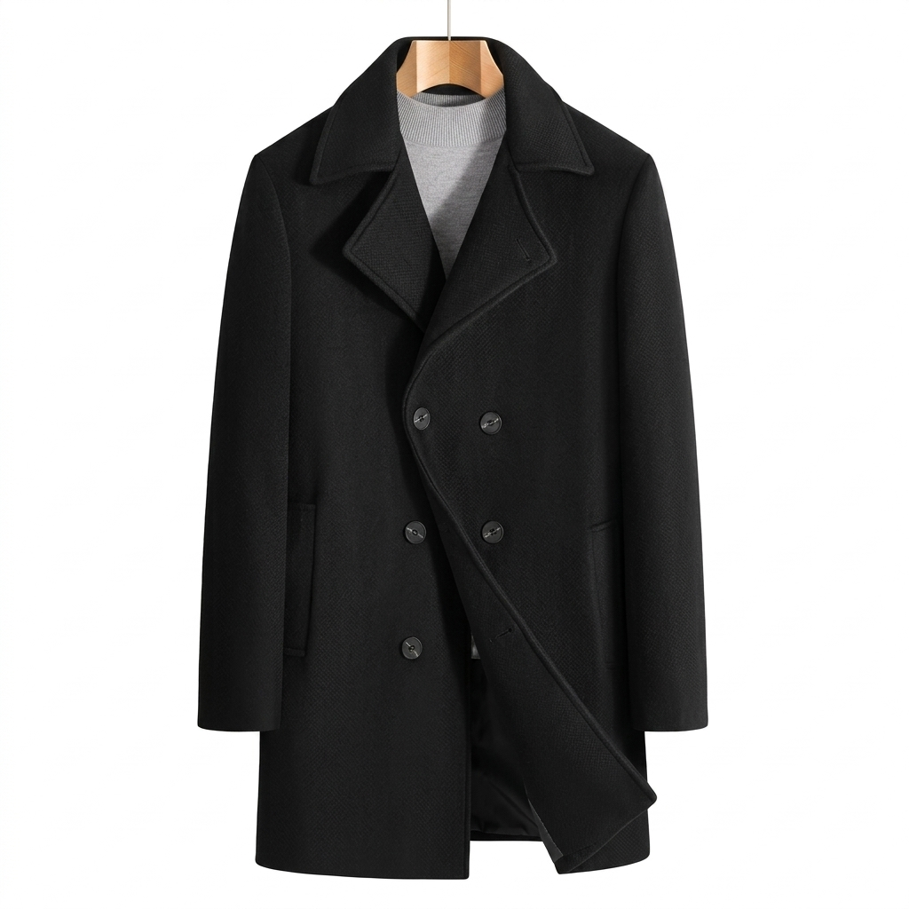 Męski Płaszcz Dwurzędowy Bruno