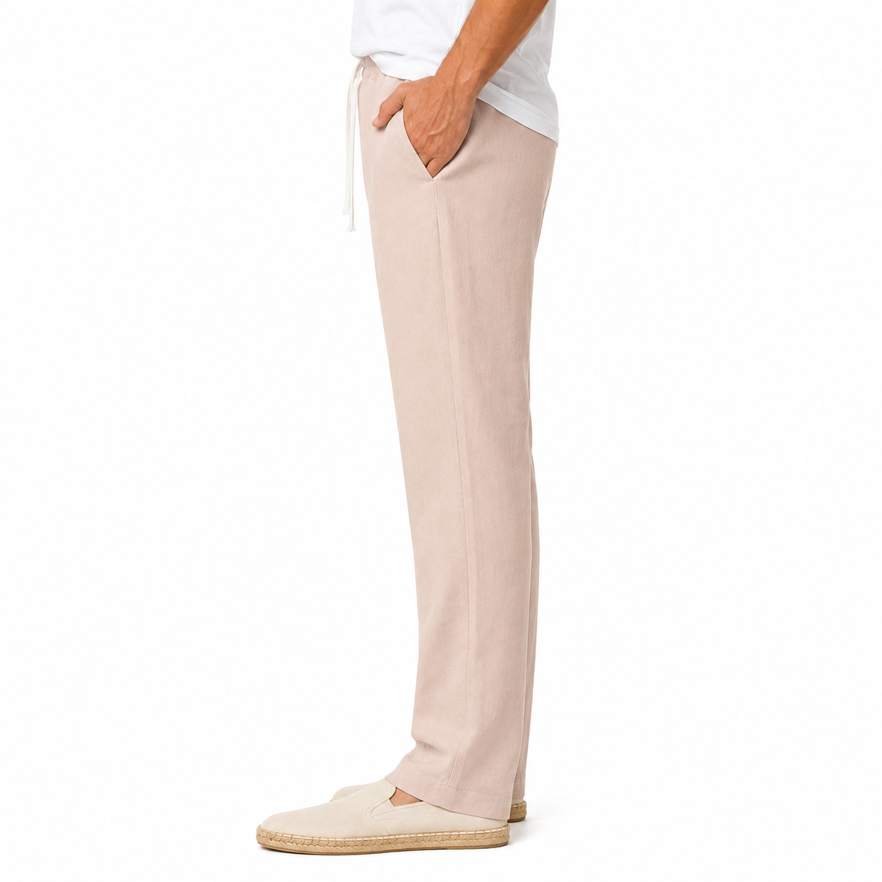 Męskie Spodnie z Bawełną i Lnem Felix