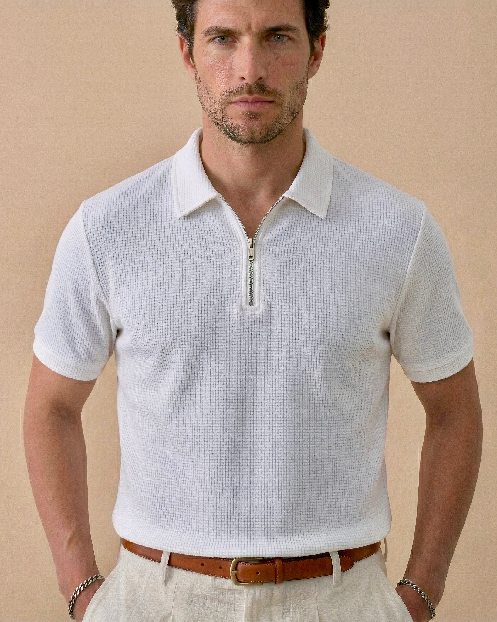 Męska Koszulka Polo z Zamkiem