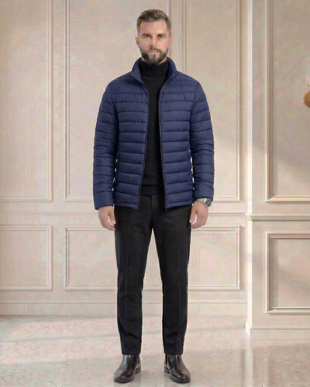 Męska Kurtka Pikowana