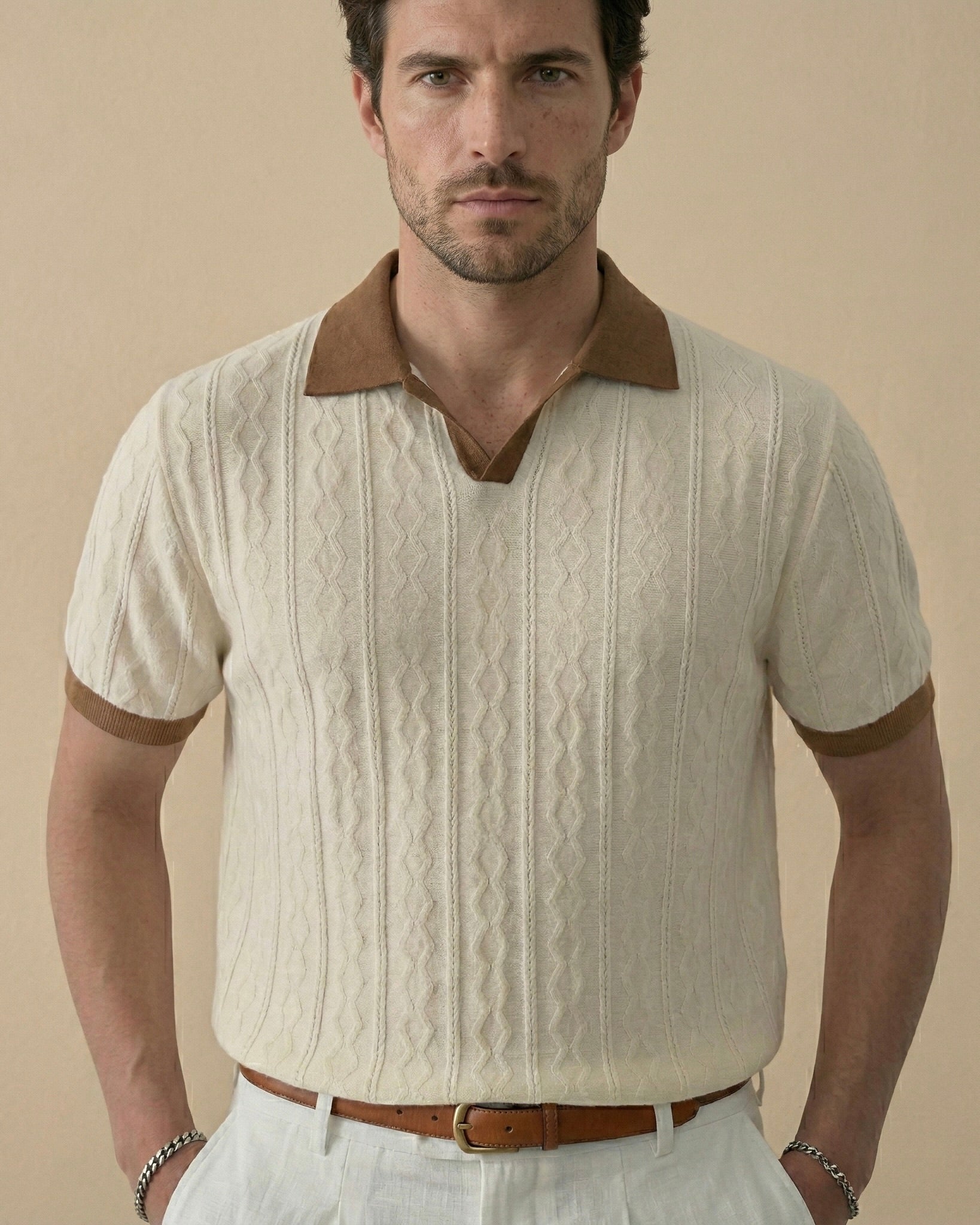 Męska Letnia Koszulka Polo z Wiskozą