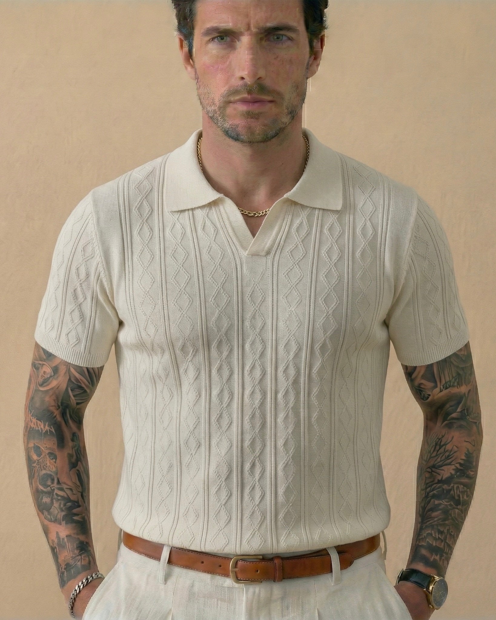 Męska Letnia Koszulka Polo z Wiskozą