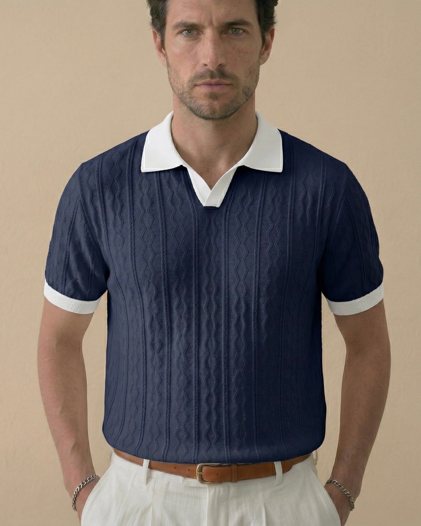 Męska Letnia Koszulka Polo z Wiskozą