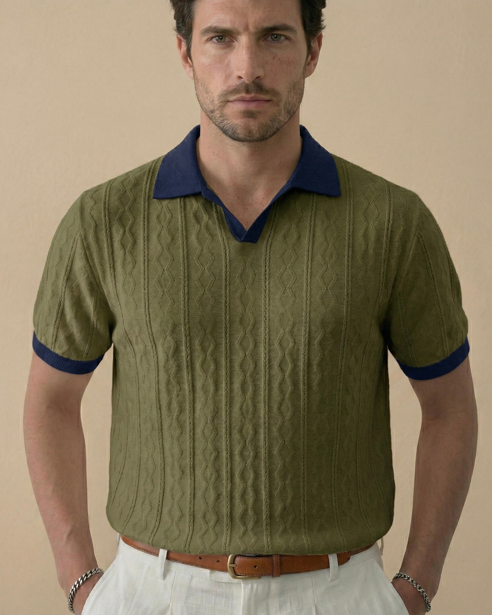 Męska Letnia Koszulka Polo z Wiskozą