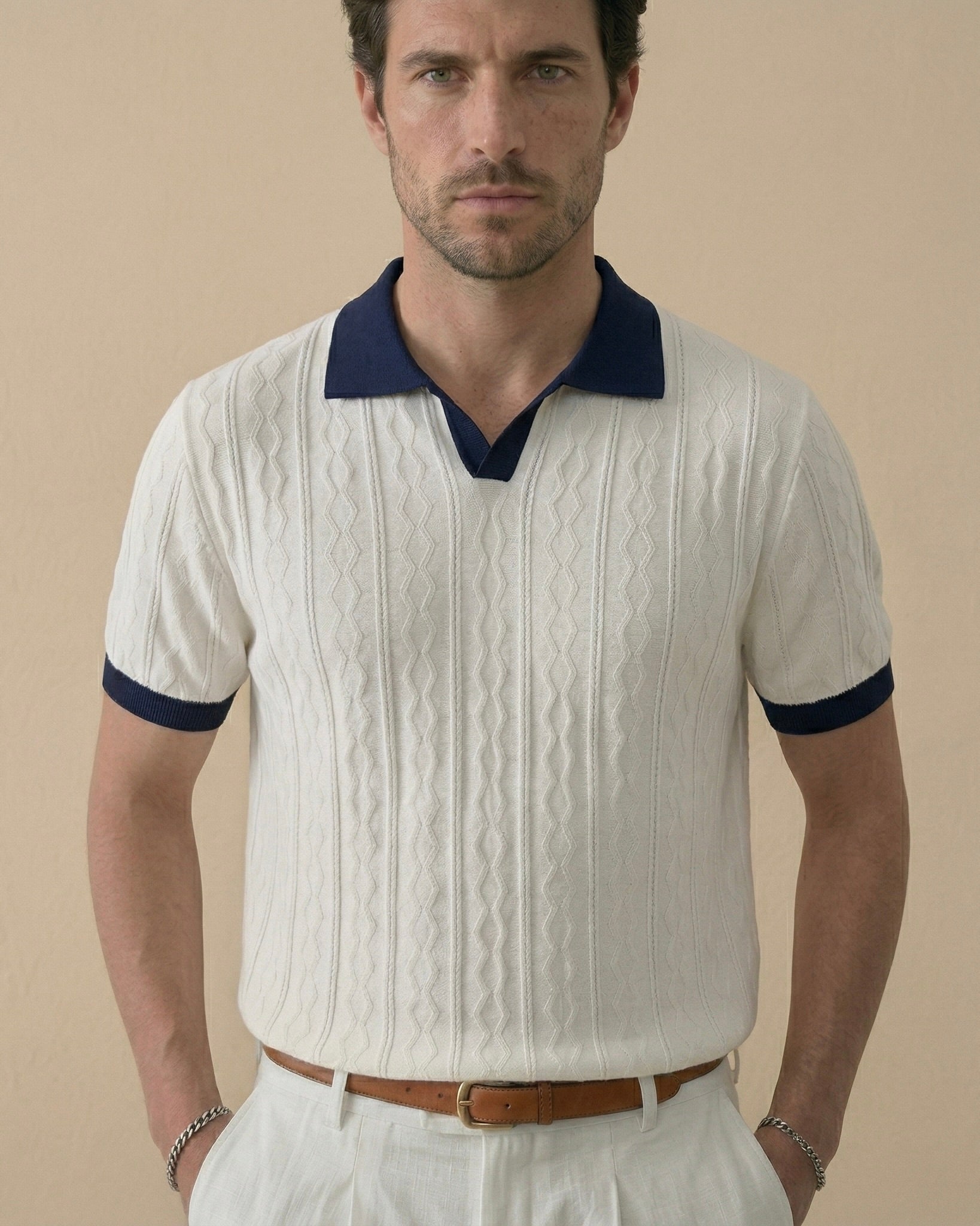 Męska Letnia Koszulka Polo z Wiskozą