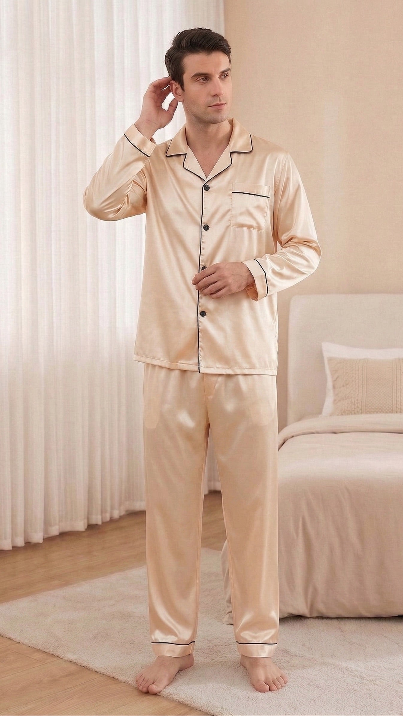 Męska Satynowa Piżama Lorenzo