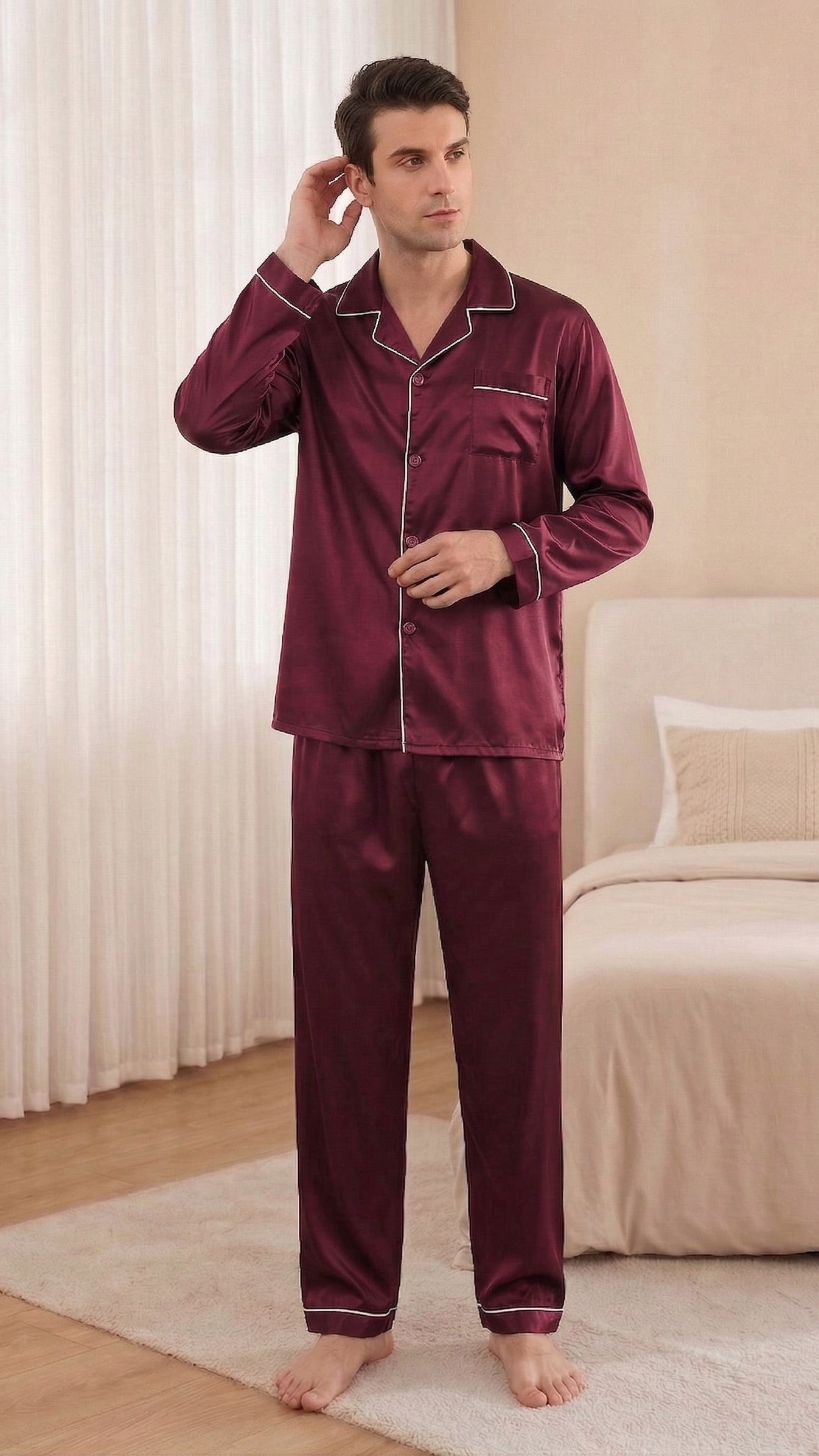 Męska Satynowa Piżama Lorenzo