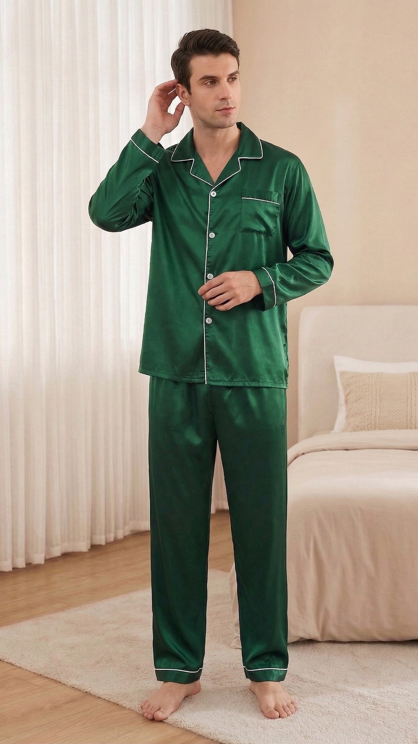 Męska Satynowa Piżama Lorenzo