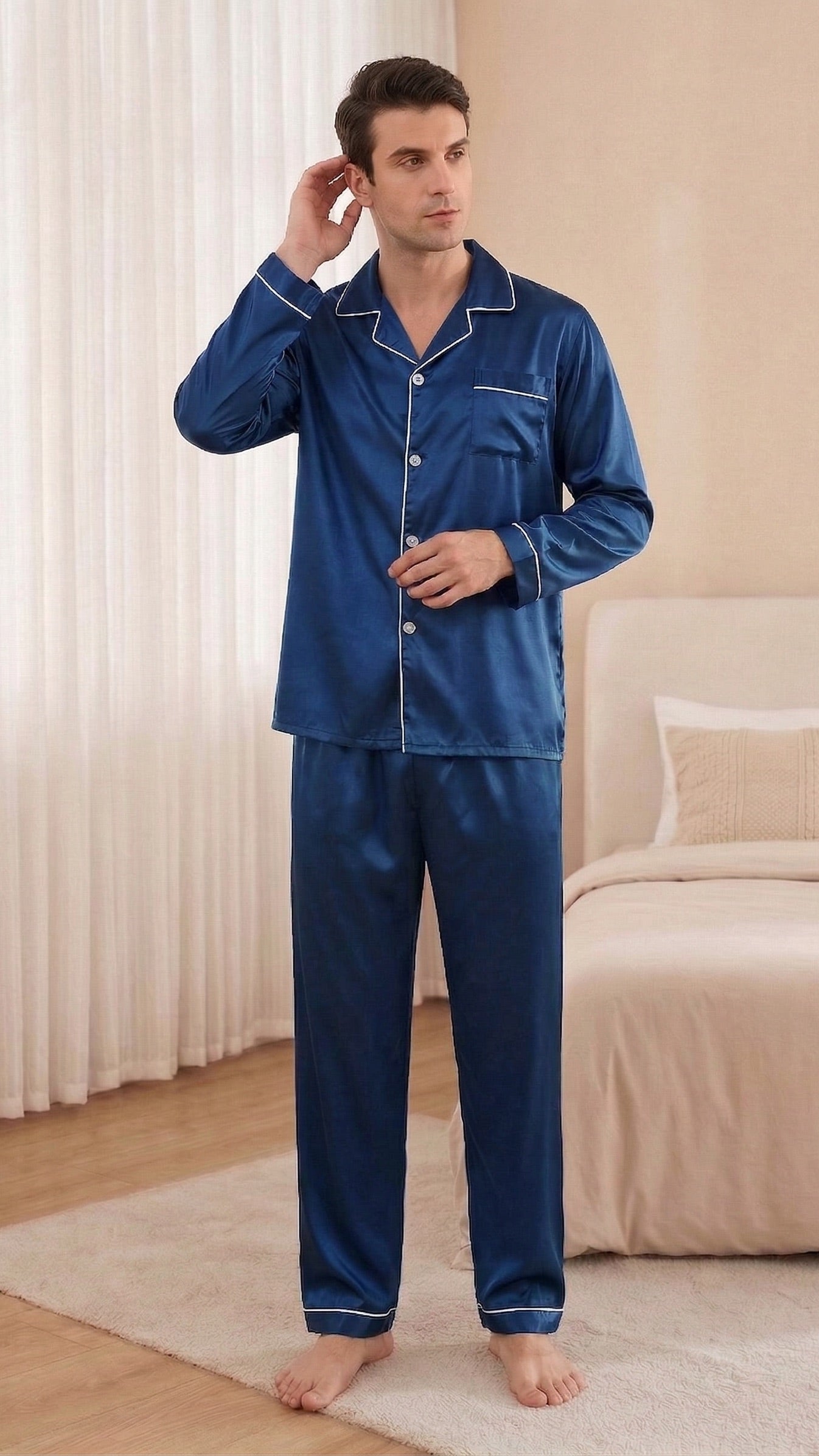 Męska Satynowa Piżama Lorenzo