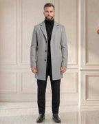 Męski Płaszcz Jednorzędowy