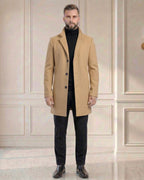 Męski Płaszcz Jednorzędowy