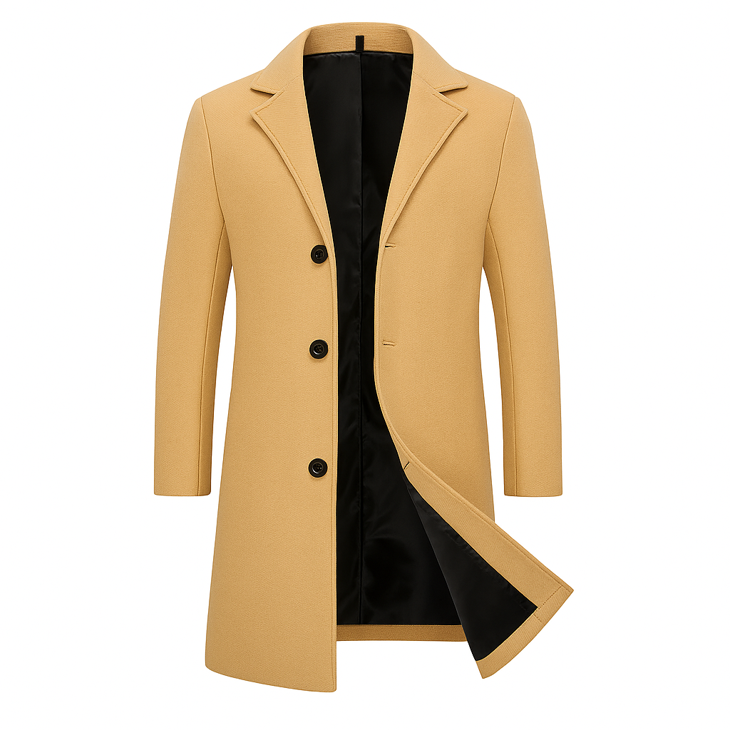 Męski Płaszcz Jednorzędowy Franco