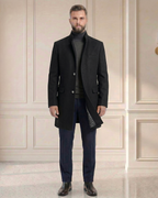 Męski Płaszcz z Wełną