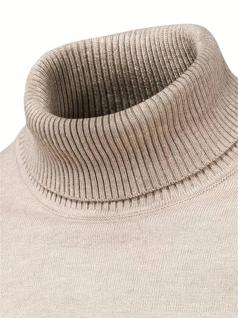 Męski Sweter Golf z Wiskozą