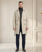 Męski Trencz Dwurzędowy