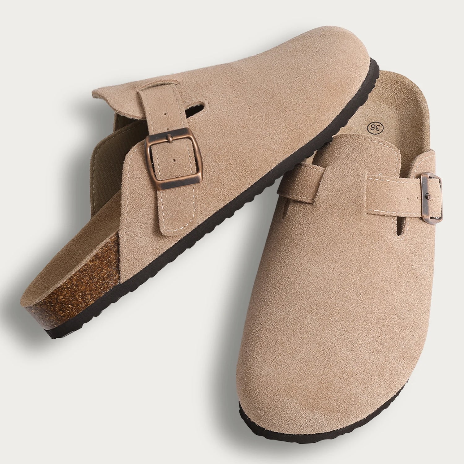 Mule Zamszowe z Krowiej Skóry Luca