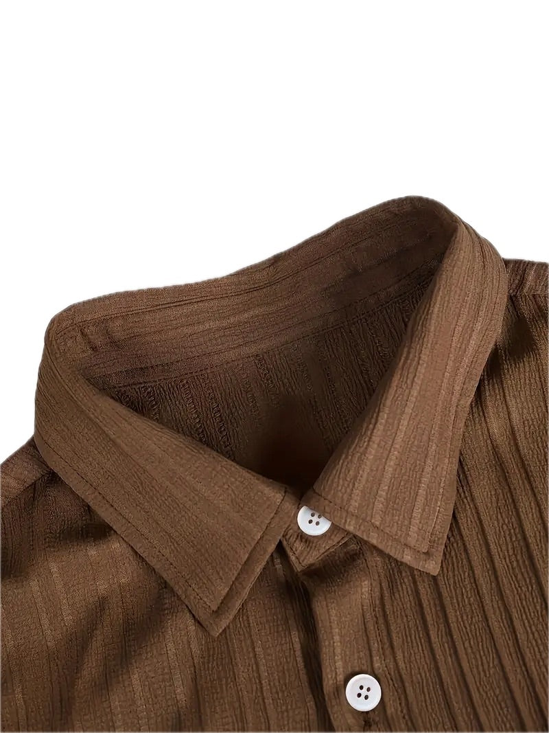 Męski Zestaw Koszula i Spodnie ze Sznurkiem - Old Money