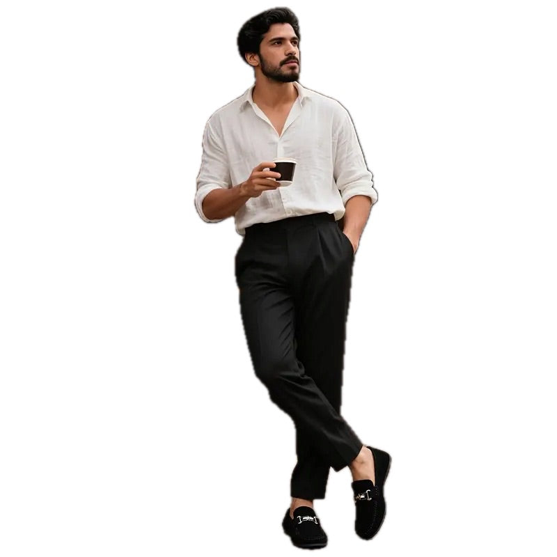 Męskie Mokasyny Wsuwane z Klamrą - Old Money